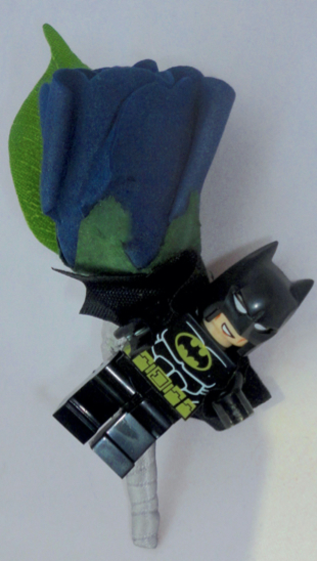 Page Boy Superhero Figure Buttonhole, batman figure